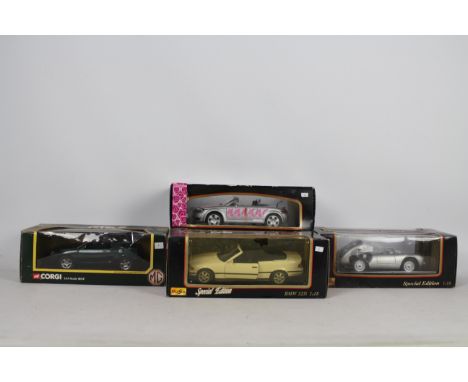 Corgi, Maisto - 4 x boxed 1:18 scale die-cast model vehicles - Lot includes a #31878 Special Edition Valentine Audi TT Roadst