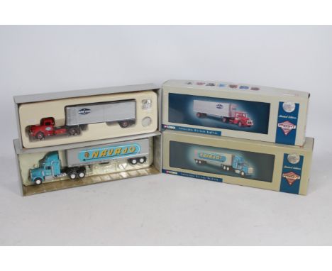 Corgi - Two boxed 1:50 scale Limited Edition diecast American Truck models from Corgi . Lot consists of #55802 Kenworth W925 