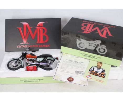 Vintage Motor Brands - A limited edition handmade 1:6 scale 1959 Triumph Bonneville T120r ' The Tangerine Dream' # 0002. This
