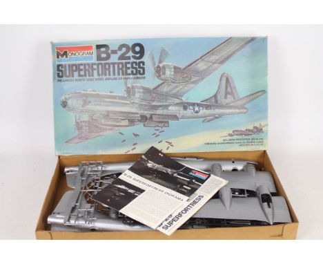 Monogram - A boxed B-29 Superfortress in 1:48 scale, the largest plastic scale model airplane kit ever produced it says on th