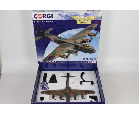 Corgi Aviation Archive - limited edition AA39503 1:72 scale model of Short Stirling Mk.III bomber No.0277/2000, boxed with ce