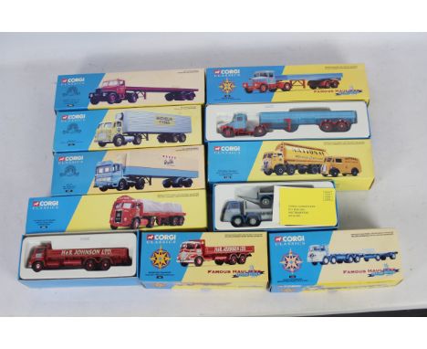 Corgi Classics - Eight boxed diecast 1:50 scale commercial vehicle models. Lot includes#14001 'Famous Hauliers Around Britain