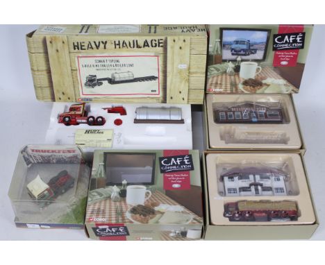 Corgi - Heavy Haulage - 4 boxed models, Scania T Topline # CC12810, a Truckfest edition MAN TGA XXL in Pollock livery # CC134