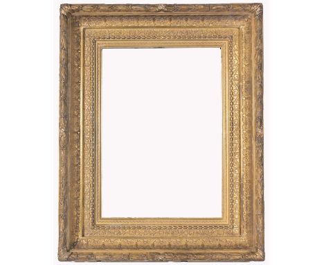 American 1870's Gilt/Wood Frame Retail Gallery Price: $ 36,400 Rabbet Size: 20.25 x 14.25 in. Sight Size: 19.5 x 13.75 in. Ov
