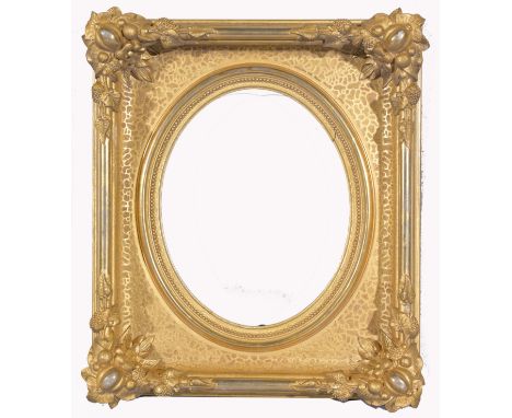 American 1850's Oval Frame Retail Gallery Price: $ 24,000 Rabbet Size: 10.25 x 8.25 in. Sight Size: 9 3/8 x 7 3/8 in. Overall