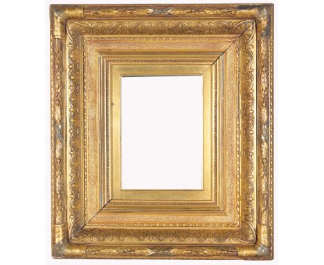 American 1870's Gilt/Wood Frame. Retail Gallery Price: $ 31,200 Rabbet Size: 9 x 6.75 in. Sight Size: 8.5 x 6 in. Overall Fra