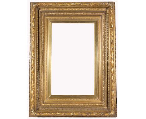American 1870's Gilt/Wood Frame Retail Gallery Price: $ 49,400 Rabbet Size: 20.5 x 12.5 in. Sight Size: 19.5 x 11.5 in. Overa