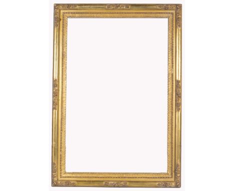 American 1890's Gilt/Wood Frame. Retail Gallery Price: $ 58,500 Rabbet Size: 29 x 19.25 in. Sight Size: 28 3/8 x 18.5 in. Ove
