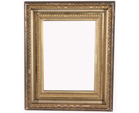 American 1880's Gilt/Wood Frame. Old label verso. Retail Gallery Price: $ 29,250 Rabbet Size: 8 x 6 in. Sight Size: 7 1/8 x 5
