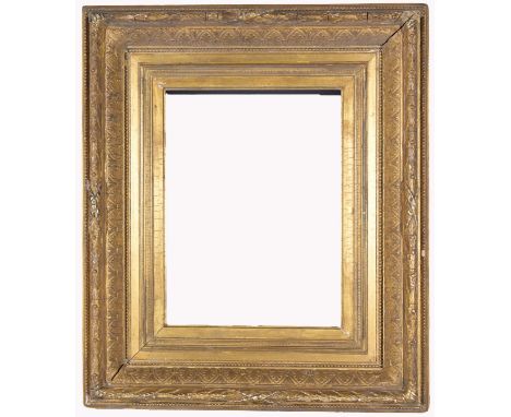 American 1870's Exhibited Frame. Parrish Art Museum label verso. Retail Gallery Price: $ 67,600 Rabbet Size: 12.25 x 9.25 in.