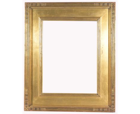 American 1910's Arts & Crafts Gilt/Carved Frame. Retail Gallery Price: $ 41,600 Rabbet Size: 16 1/8 x 12 1/8 in. Sight Size: 