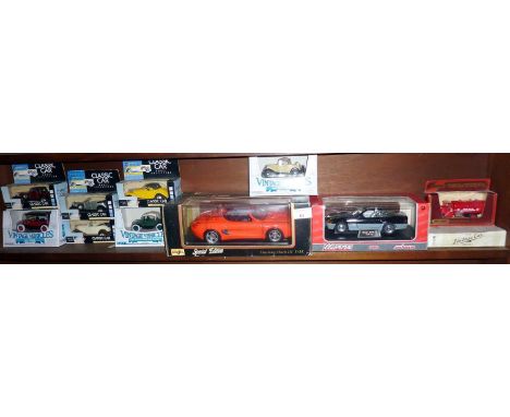 A Maisto Mustang diecast car (boxed) and other boxed vehicles (11)