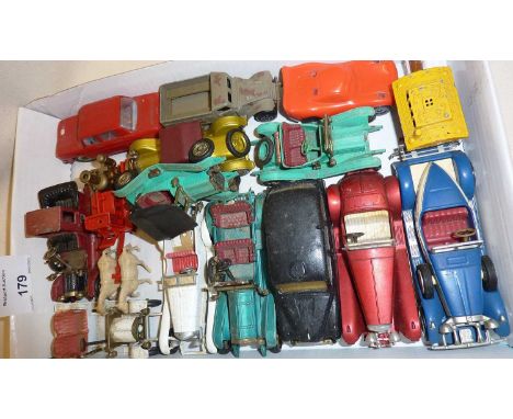 Vintage diecast cars, makes include Lesney Matchbox and Corgi Toys