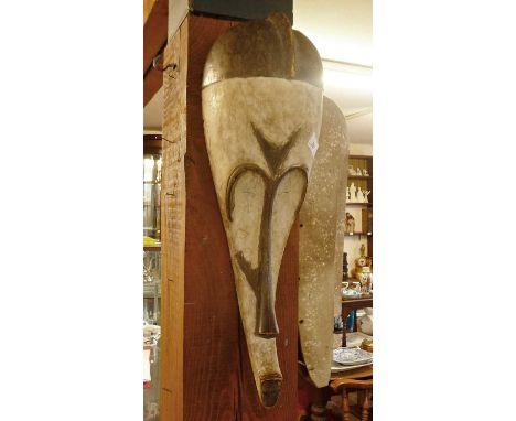 Tribal Art - African Fang mask, 23" long 