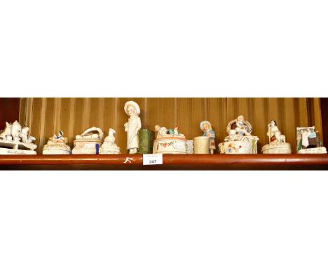 Collection of Victorian fairings and figures including rare "Good Templars" and "Shall we sleep first, or how?", etc (11)