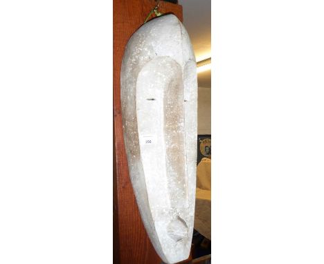 Tribal Art - African Fang Gabon Ngil mask, 22" long 