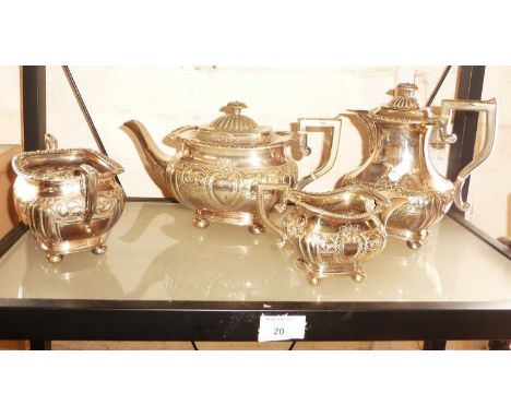 Victorian silver plate tea set 