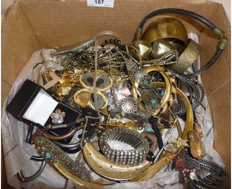 Box of Vintage Costume Jewellery