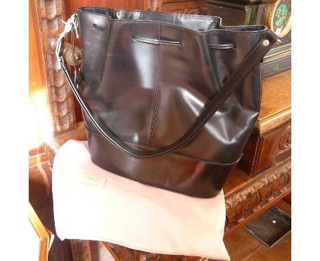 Black Radley bucket bag with protective outer bag. With light signs of use