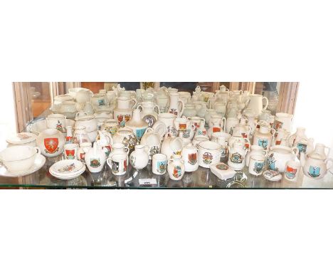 Large collection of WH Goss crested china