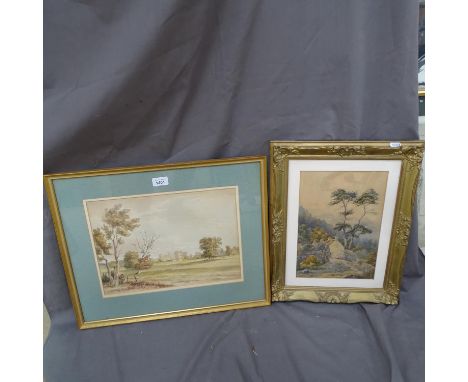 19th century watercolour, Kilwaughter, the Seat of the Agnews near Bedford, unsigned, and several other 19th century watercol
