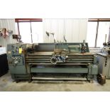 GAP BED ENGINE LATHE, KINGSTON 17” X 60”, new 2003, spds: 52-1350 RPM, 10” dia. 3-jaw chuck, 4-jaw