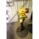 PEDESTAL BENCH GRINDER, 6", set-up for polishing