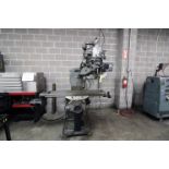 CNC KNEE STYLE MILL, BRIDGEPORT, 9” x 48” table, Trak Mdl. AGE2 control, 2-axis pwr. feed, S/N