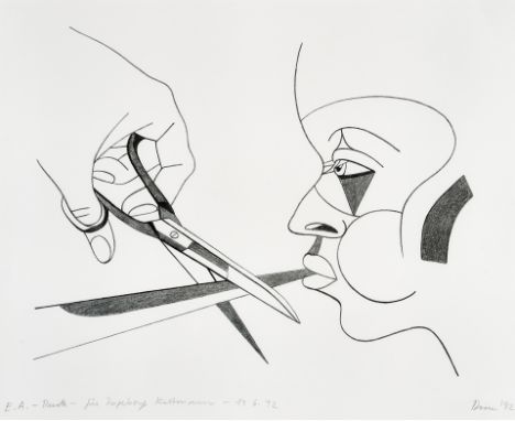1938 Rabenstein/Chemnitz. Tätig in Niederbreitbach-Wolfenacker.   Lithogr. 'Puste'. U.r. mit Bleistift sign. u. 92(19) dat. U