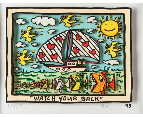 1950 Brooklyn - 2011 New York.  3-D-Lithographie. 'Watch your Back'. U.l. mit Bleistift sign.  U.l. A/P num. In der Pl. bet.,