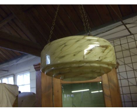 RETRO GLASS CEILING LIGHT WITH CHAINS