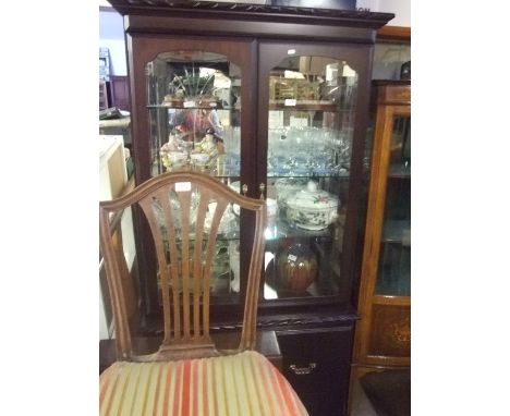 MIRROR BACK GLAZED DISPLAY CABINET 