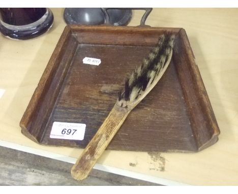 VINTAGE CRUMB TRAY AND BRUSH