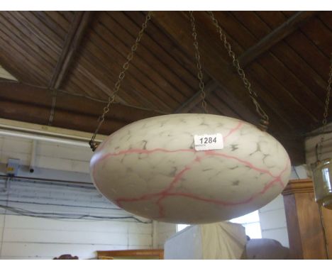 RETRO GLASS CEILING LIGHT WITH CHAINS