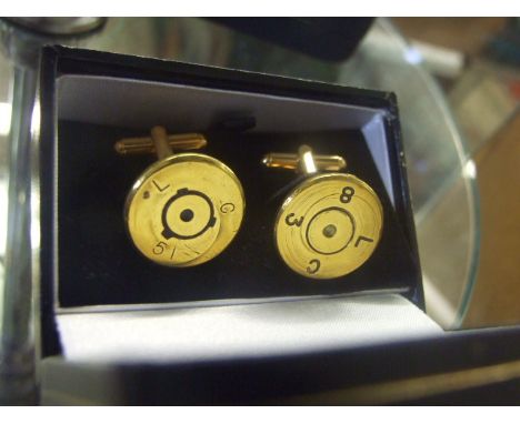 CUFFLINKS MADE FROM BRASS SHELLS 