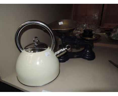 A set of Librasco scales and weights and kettle