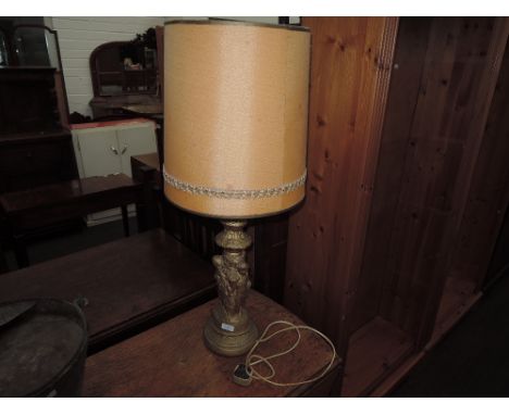 A plaster table lamp