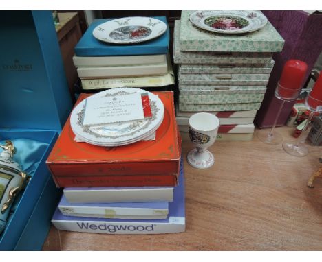 A large selection of Royal Doulton, Coalport, Spode and Wedgwood collectors and commemorative plates