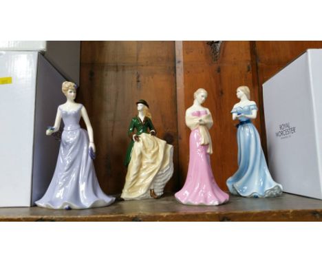 4 Boxed Royal Worcester figurines