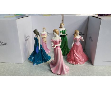 5 Boxed Royal Worcester figurines