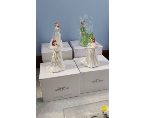 4 Boxed Royal Worcester figurines