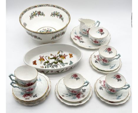 A collection of china including Aynsley part tea service, large Coalport "Ming Rose" bowl etc.