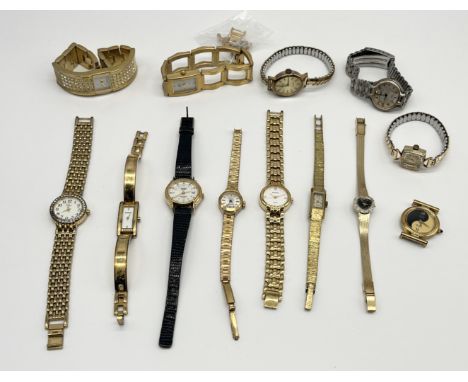 A collection of vintage ladies watches including Tissot, Accurist, Montine etc.
