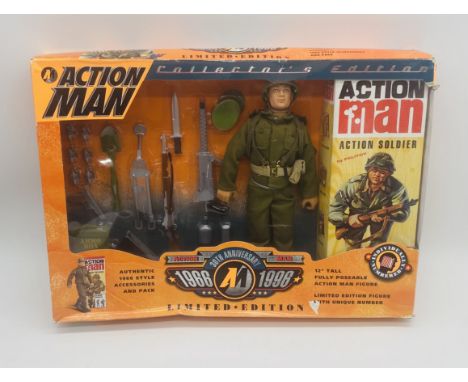 A boxed Action Man 30th Anniversary (1966-1996) Collectors Edition Set containing a 12" tall fully poseable Action Man Figure
