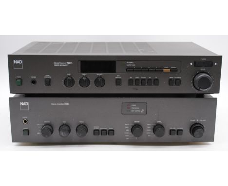 A NAD 3150 amplifier, along with a NAD 7225 PE AM/FM receiver - untested