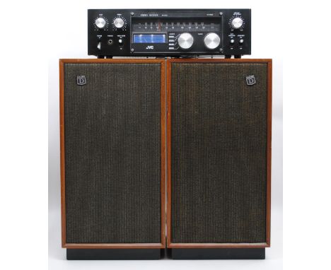 A vintage JVC JR-S50 amplifier, along with a pair of Dynatron LS-3038 speakers - untested
