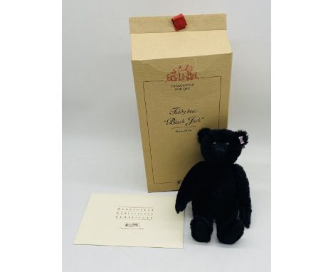 A boxed limited edition Steiff "Black Jack" teddy bear with certificate (No 1139 of 2004) - height 26cm, exclusively made for