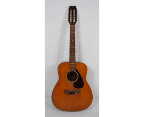 A vintage Yamaha FG-260 12 string acoustic guitar, made in Taiwan