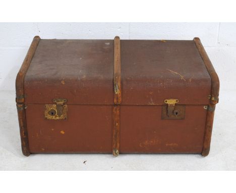An antique travel trunk 