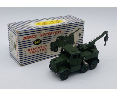 A boxed vintage Dinky Supertoys military Scammell 6-wheel Recovery Tractor (661)